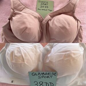 2 Glamorise Magic Lift Seamless Sport Bras Style 1006 Both Size 38DD
